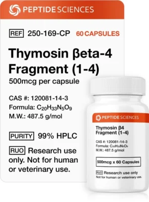 Thymosin Beta-4 Fragment (1-4) (Ac-SDKP) 500mcg (60 Capsules)